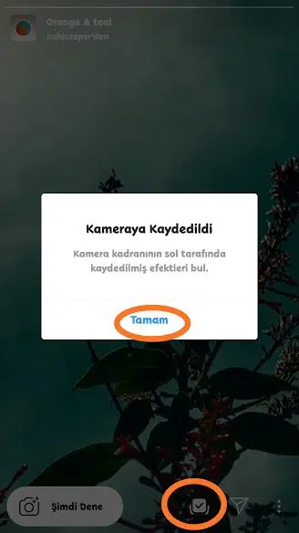 Instagram Efekt Bulma ve Kaydetme 