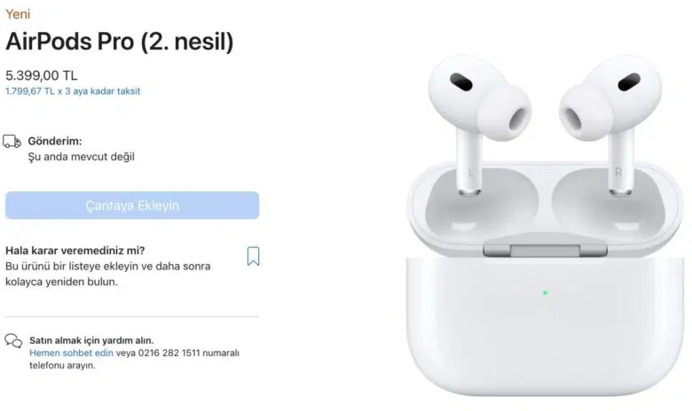 Apple AirPods Pro 2 Türkiye Fiyatı Belli Oldu✔️