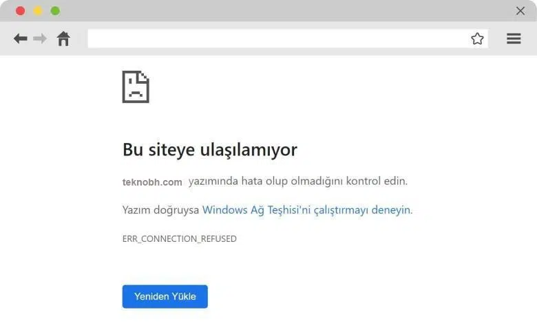 Err connection reset hatası sorunu ve çözümü