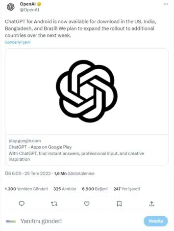 ChatGPT'nin Resmî Android Uygulaması Yayınlandı