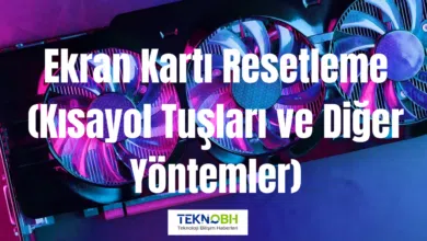 Ekran Kartı Resetleme (Kısayol Tuşları ve Diğer Yöntemler)