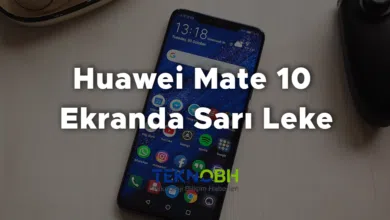 Huawei Mate 10 Ekranda Sarı Leke