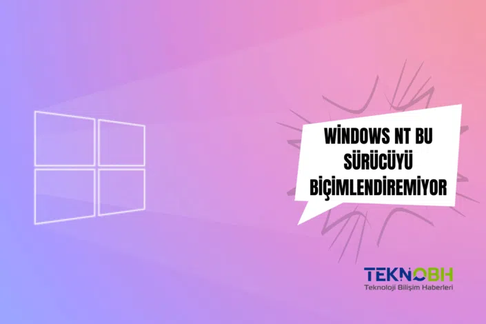 Windows Nt Bu Sürücüyü Biçimlendiremiyor (Çözüldü)