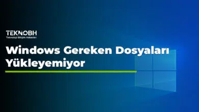 Windows Gereken Dosyaları Yükleyemiyor